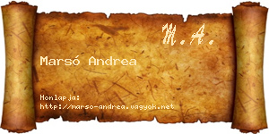 Marsó Andrea névjegykártya