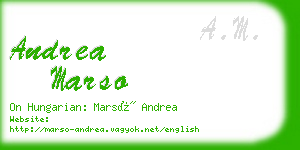 andrea marso business card